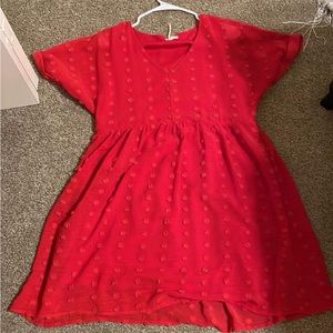 bright red dress. Worn once.